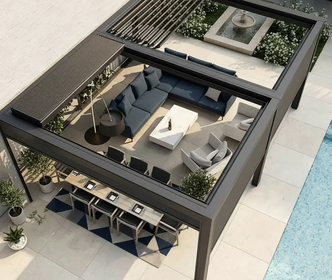 Motorized Louvered Pergola in uae