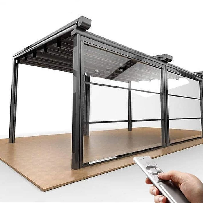 Automatic guillotine glass system in dubai